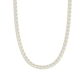 14K YELLOW GOLD 10 1/3CT 18" ROUND DIAMOND LADIES TENNIS NECKLACE