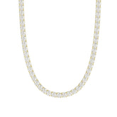 14K YELLOW GOLD 10 1/3CT 18" ROUND DIAMOND LADIES TENNIS NECKLACE