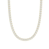 14K YELLOW GOLD 19 7/8CT 22" ROUND DIAMOND LADIES TENNIS NECKLACE