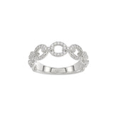 LADIES BAND 0.33CT ROUND DIAMOND 14K WHITE GOLD