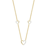 LADIES NECKLACE 0.20CT ROUND DIAMOND 14K YELLOW GOLD
