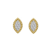 10K Yellow Gold 0.20CT Diamond Halo Fashion Earrings Round Diamond Women�S Earrings