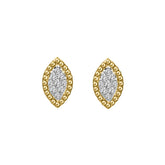 10K Yellow Gold 0.20CT Diamond Halo Fashion Earrings Round Diamond Women’S Earrings