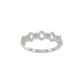 LADIES RING 0.15CT ROUND DIAMOND 14K WHITE GOLD