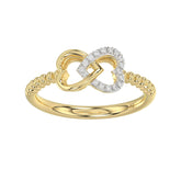 LADIES RING 0.10CT ROUND DIAMOND 10K YELLOW GOLD