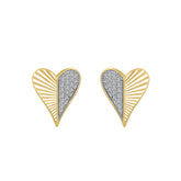 LADIES EARRINGS 0.13CT ROUND DIAMOND 10K YELLOW GOLD