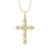 LADIES PENDANT WITH CHAIN 0.25CT ROUND DIAMOND 10K YELLOW GOLD