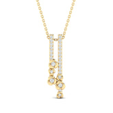 LADIES PENDANT 0.33CT ROUND DIAMOND 14K YELLOW GOLD