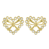 LADIES EARRINGS 0.25CT ROUND DIAMOND 10K YELLOW GOLD