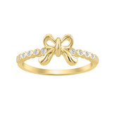 Classic 0.10Ct Round Diamond Ring In Yellow Gold For Women