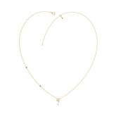 LADIES NECKLACE 0.10CT ROUND DIAMOND 10K YELLOW GOLD