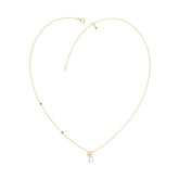 LADIES NECKLACE 0.10CT ROUND DIAMOND 10K YELLOW GOLD