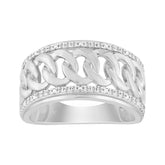 Elegant 0.20Ct Round Diamond Men’S Ring In Sterling Silver Classic Statement Jewelry For Men
