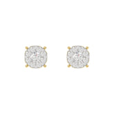 LADIES EARRINGS 0.30CT ROUND DIAMOND 14K YELLOW GOLD (SI QUALITY)
