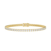 LADIES BRACELET 7CT ROUND DIAMOND 14K YELLOW GOLD