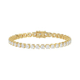 LADIES BRACELET 7CT ROUND DIAMOND 14K YELLOW GOLD