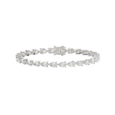 LADIES BRACELET 9CT PEAR DIAMOND 14K WHITE GOLD