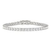 14K WHITE GOLD 3CT ROUND DIAMOND LADIES BRACELET