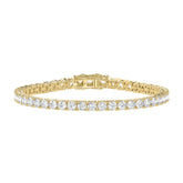 14K YELLOW GOLD 3CT ROUND DIAMOND LADIES BRACELET