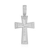 MEN'S CHARM PENDANT 1 1/4CT ROUND DIAMOND 14K WHITE GOLD