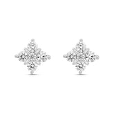 14K WHITE GOLD 1 1/2CT ROUND DIAMOND LADIES EARRINGS