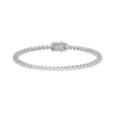 LADIES BRACELET 3CT ROUND DIAMOND 14K WHITE GOLD