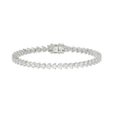 LADIES BRACELET 5CT ROUND DIAMOND 14K WHITE GOLD