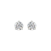 14K WHITE GOLD 2CT ROUND DIAMOND LADIES SOLITAIRE EARRINGS