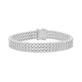LADIES BRACELET 5CT ROUND DIAMOND 14K WHITE GOLD
