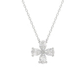 LADIES NECKLACE 1CT PEAR DIAMOND 14K WHITE GOLD