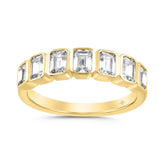 LADIES BAND 1 1/4CT EMERALD DIAMOND 14K YELLOW GOLD