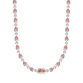 LADIES NECKLACE 15CT ROUND/PEAR/OVAL DIAMOND 14K WHITE/ROSE GOLD