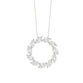 LADIES NECKLACE 1 1/2CT MARQUISE DIAMOND 14K WHITE GOLD