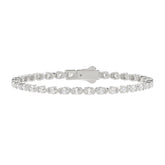 LADIES BRACELET 5.00CT OVAL DIAMOND 14K WHITE GOLD