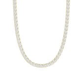 14K YELLOW GOLD 10 1/3CT 18" ROUND DIAMOND LADIES TENNIS NECKLACE