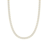 14K YELLOW GOLD 7 3/4CT 18" ROUND DIAMOND LADIES TENNIS NECKLACE