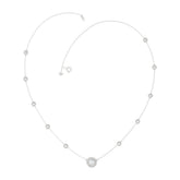 14K WHITE GOLD 2 1/4CT ROUND DIAMOND LADIES NECKLACE