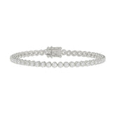 10K WHITE GOLD 3.00CT ROUND DIAMOND LADIES BRACELET