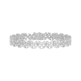 18K WHITE GOLD 11 1/4CT ROUND/PEAR/MARQUISE DIAMOND LADIES BRACELET