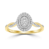 10K YELLOW GOLD 1/5CT ROUND DIAMOND LADIES RING