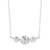 14K WHITE GOLD 1/2CT ROUND DIAMOND LADIES NECKLACE