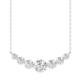 14K WHITE GOLD 1 3/4CT ROUND DIAMOND LADIES NECKLACE