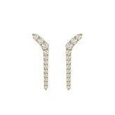 10K Yellow Gold 1/2 Ct Round Lab Brown Diamond Elegant Ladies Fine Jewelry Fashion Earrings (Color F-G -Clarity Vs1/Vs2)