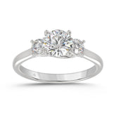 14K WHITE GOLD 1 1/3CT ROUND DIAMOND LADIES RING (CENTER STONE ROUND DIAMOND 1CT)
