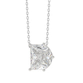10K White Gold Diamond Initial āDā Pendant 2 1/3CT Fancy Cut Ladies Alphabet Charm with Chain
