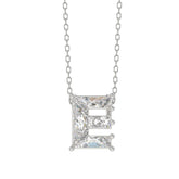 10K WHITE GOLD 1 1/2CT FANCY CUT ALPHABET DIAMOND LADIES PENDANT WITH CHAIN