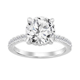 14K WHITE GOLD 4 3/4CT ROUND DIAMOND LADIES RING (CENTER STONE ROUND DIAMOND 4.00CT)
