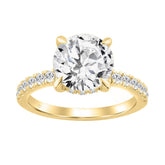 14K YELLOW GOLD 4 3/4CT ROUND DIAMOND LADIES RING (CENTER STONE ROUND DIAMOND 4.00CT)