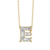 14K YELLOW GOLD 1 1/2CT FANCY CUT ALPHABET DIAMOND LADIES PENDANT WITH CHAIN