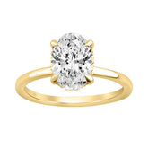 14K YELLOW GOLD 2.00CT OVAL/ROUND DIAMOND LADIES RING (CENTER STONE OVAL DIAMOND 2CT)